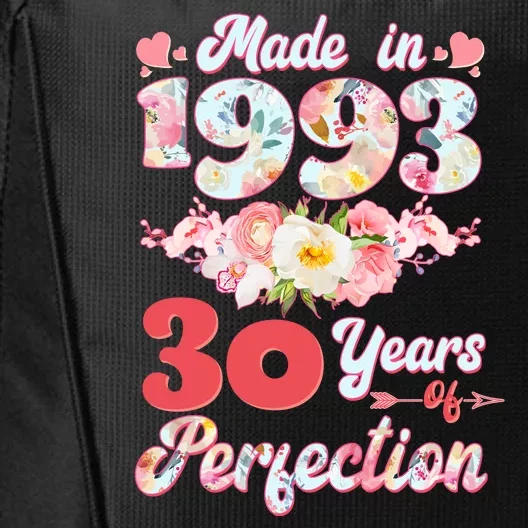 Flower Floral Made In 1993 30 Years Of Perfection City Backpack