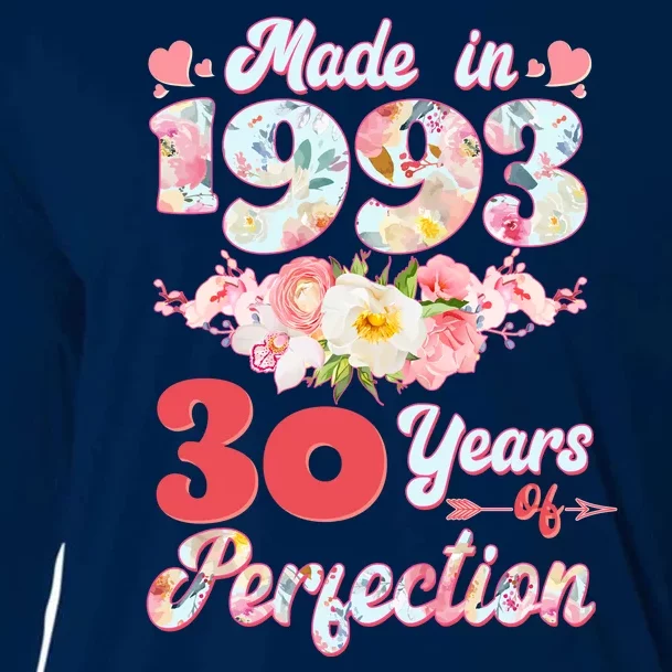 Flower Floral Made In 1993 30 Years Of Perfection Cooling Performance Long Sleeve Crew