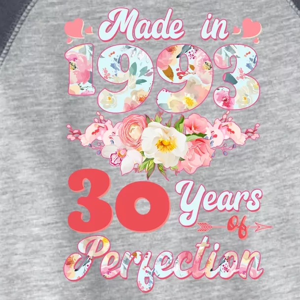 Flower Floral Made In 1993 30 Years Of Perfection Toddler Fine Jersey T-Shirt