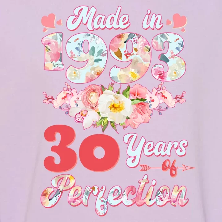 Flower Floral Made In 1993 30 Years Of Perfection Garment-Dyed Sweatshirt