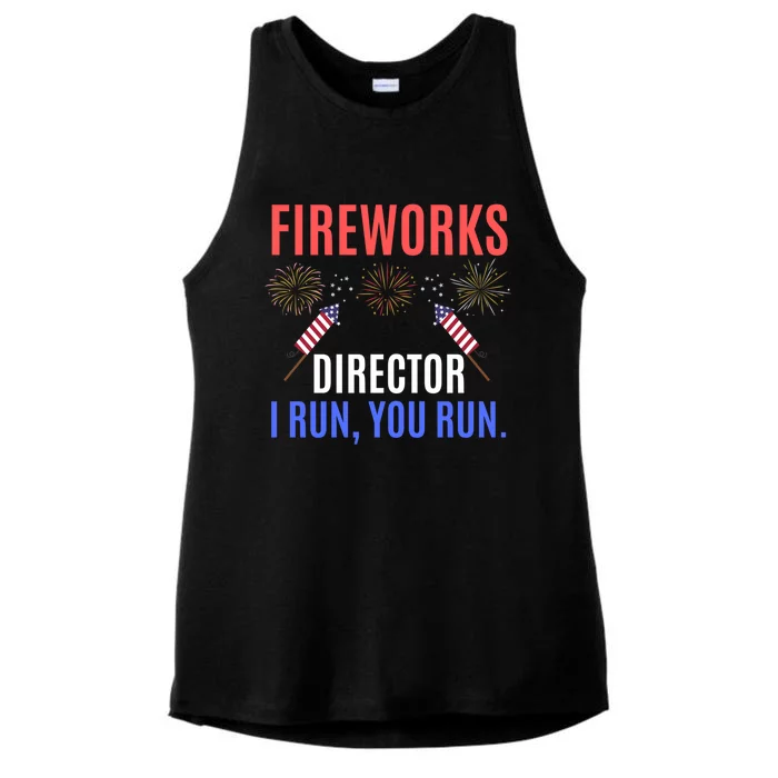 Funny Fireworks Meaningful Gift Fireworks Director Gift Ladies Tri-Blend Wicking Tank