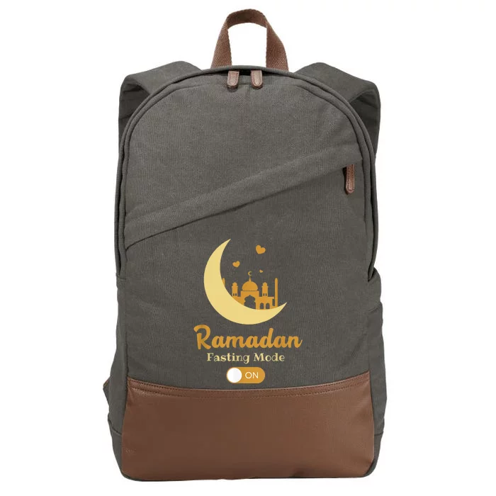 Funny Fasting Mode Ramadan On Cool Islamic Fasting For Cotton Canvas Backpack