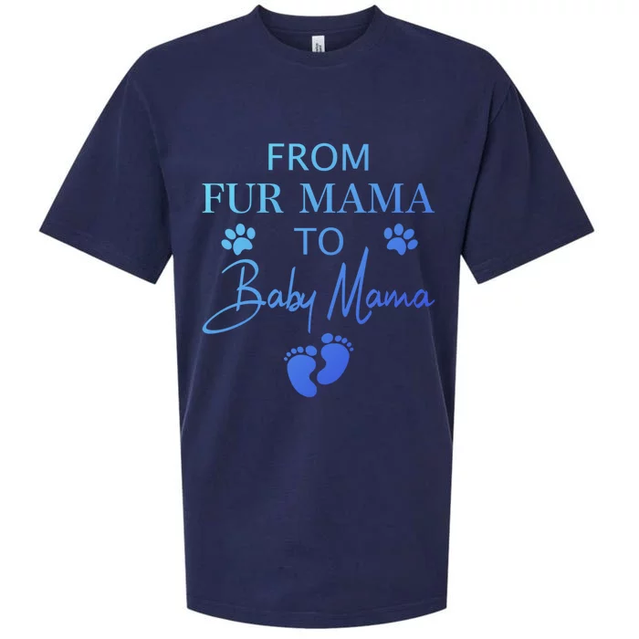 From Fur Mama To Mama Dog Cat Owner New Mom Pregnant Gift Sueded Cloud Jersey T-Shirt