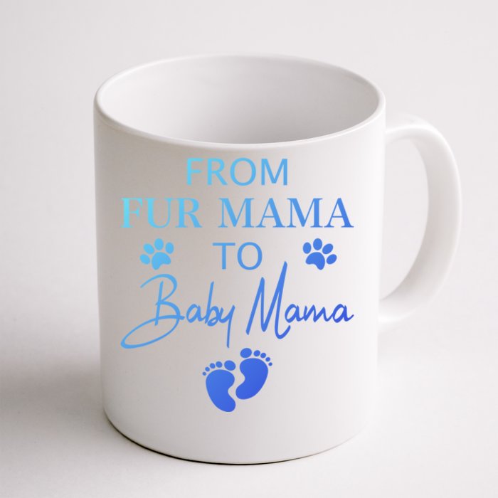 From Fur Mama To Mama Dog Cat Owner New Mom Pregnant Gift Front & Back Coffee Mug