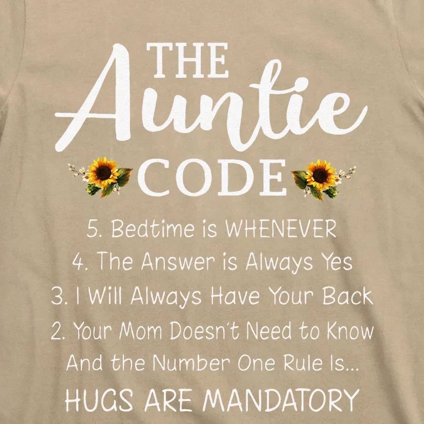 Funny Family Matching Gifts For Aunt The Auntie Code T-Shirt