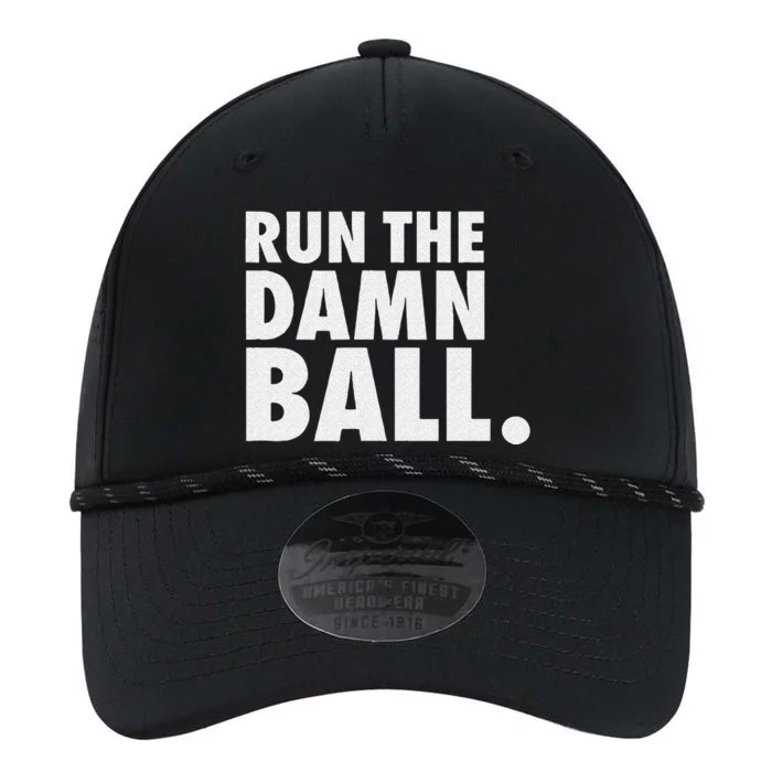 Funny Football Men Running Back Gift Run The Damn Ball Performance The Dyno Cap