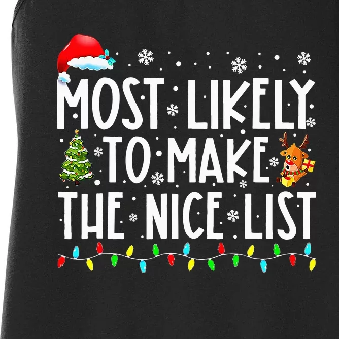 Festive Family Matching Christmas Pajamas Women's Racerback Tank