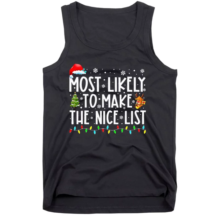 Festive Family Matching Christmas Pajamas Tank Top