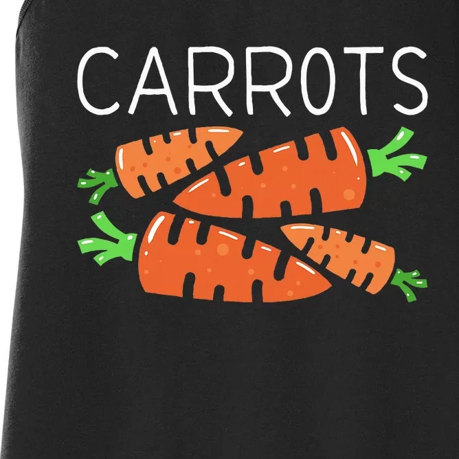 Funny Family Matching Halloween Costumes Peas And Carrots Women's Racerback Tank