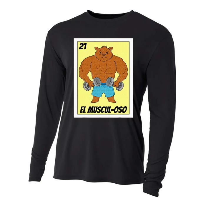 Funny Fitness Mexican Design El Musculoso Cooling Performance Long Sleeve Crew