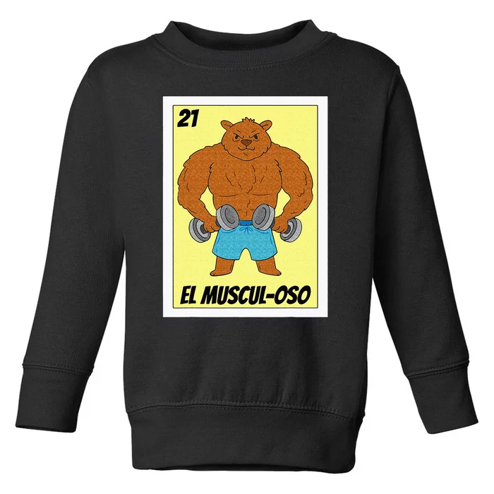 Funny Fitness Mexican Design El Musculoso Toddler Sweatshirt