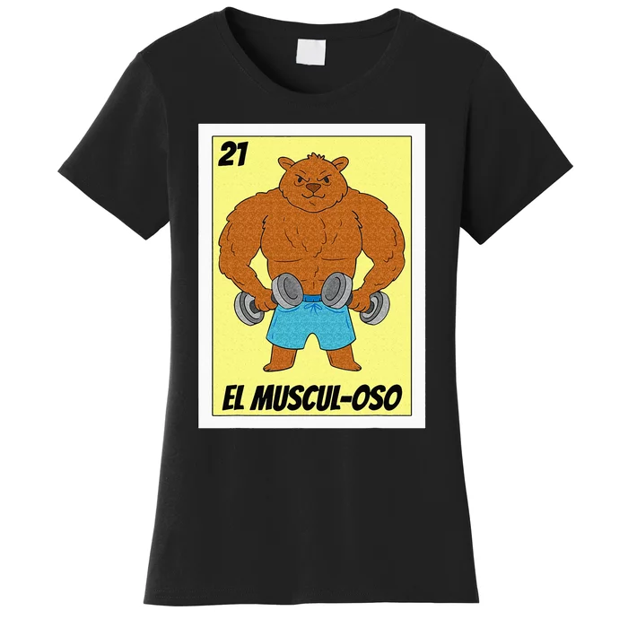 Funny Fitness Mexican Design El Musculoso Women's T-Shirt