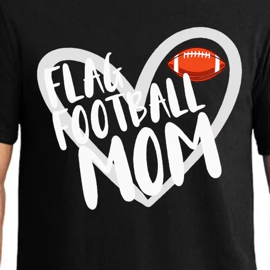 Flag Football Mom Heart Pajama Set