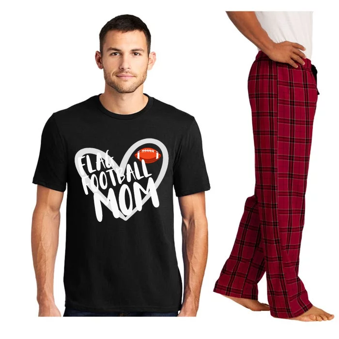 Flag Football Mom Heart Pajama Set