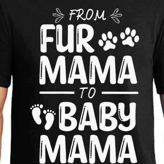 FROM FUR MAMA TO BABY MAMA Pregnant Cat Dog Lover New Mom Pajama Set