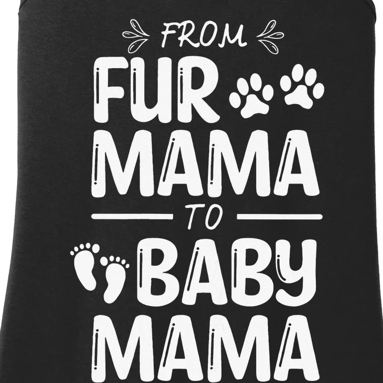 FROM FUR MAMA TO BABY MAMA Pregnant Cat Dog Lover New Mom Ladies Essential Tank