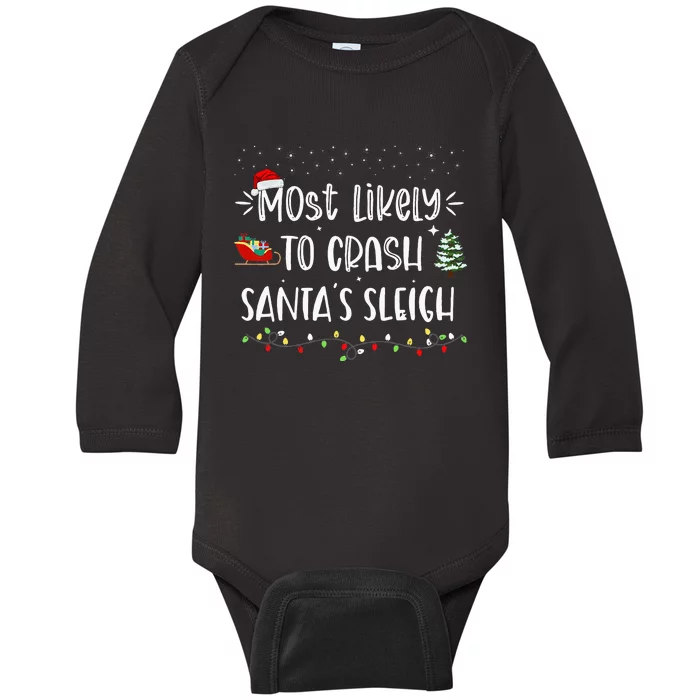 Festive Family Matching Xmas Pajamas Baby Long Sleeve Bodysuit