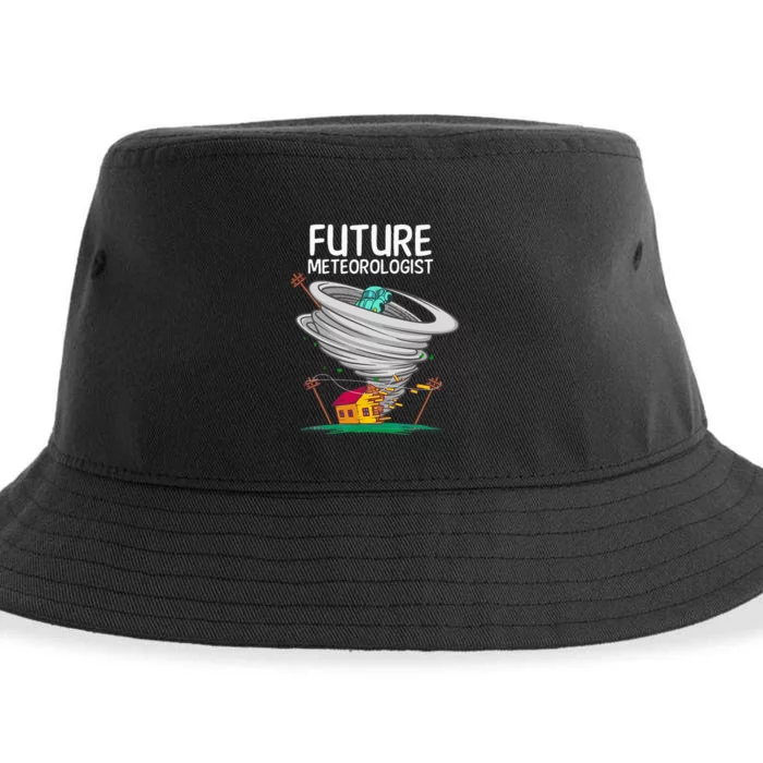 Funny Future Meteorologist Gift For Kids Cool Meteorology Sustainable Bucket Hat