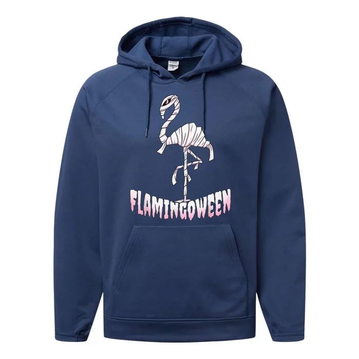 Flamingoween Flamingo Mummy Halloween Costume Performance Fleece Hoodie