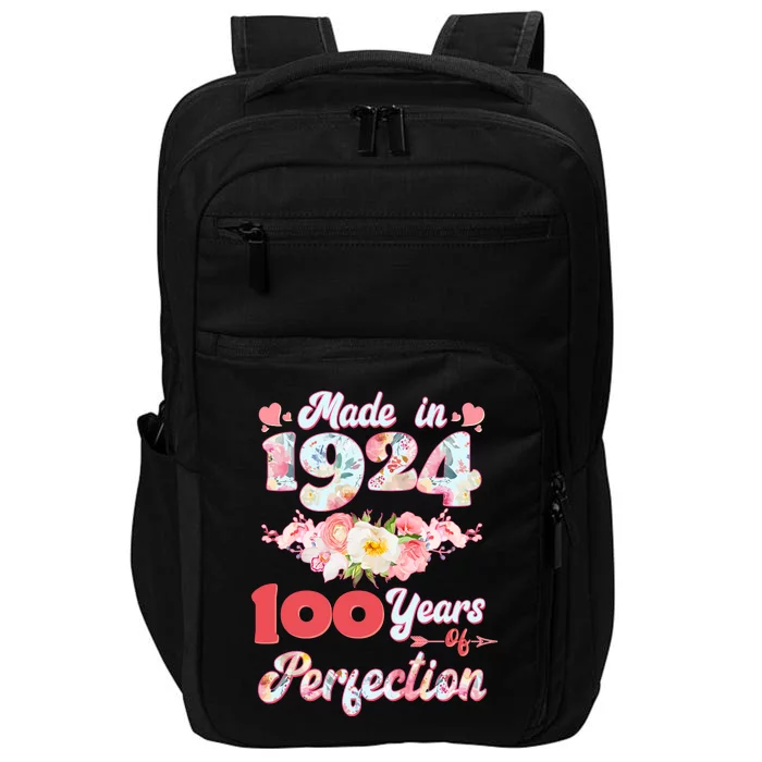 Flower Floral Made In 1924 100 Years Of Perfection Impact Tech Backpack