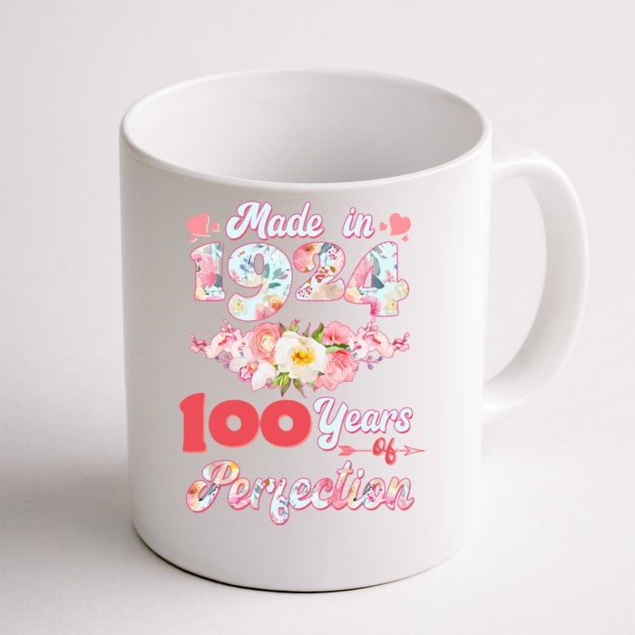 Flower Floral Made In 1924 100 Years Of Perfection Front & Back Coffee Mug