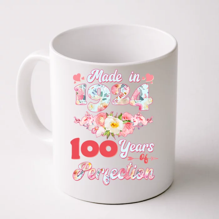 Flower Floral Made In 1924 100 Years Of Perfection Front & Back Coffee Mug