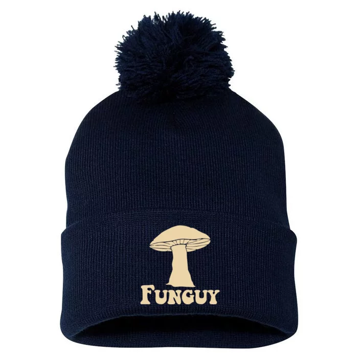 Funguy Funny Mushroom Fun Guy Pom Pom 12in Knit Beanie