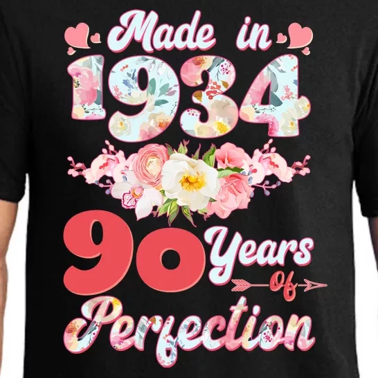 Flower Floral Made In 1934 90 Years Of Perfection Pajama Set