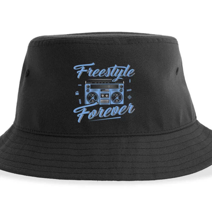 Freestyle Forever Music Boom Box Radio Love Music Sustainable Bucket Hat