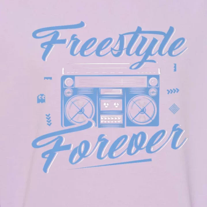 Freestyle Forever Music Boom Box Radio Love Music Garment-Dyed Sweatshirt