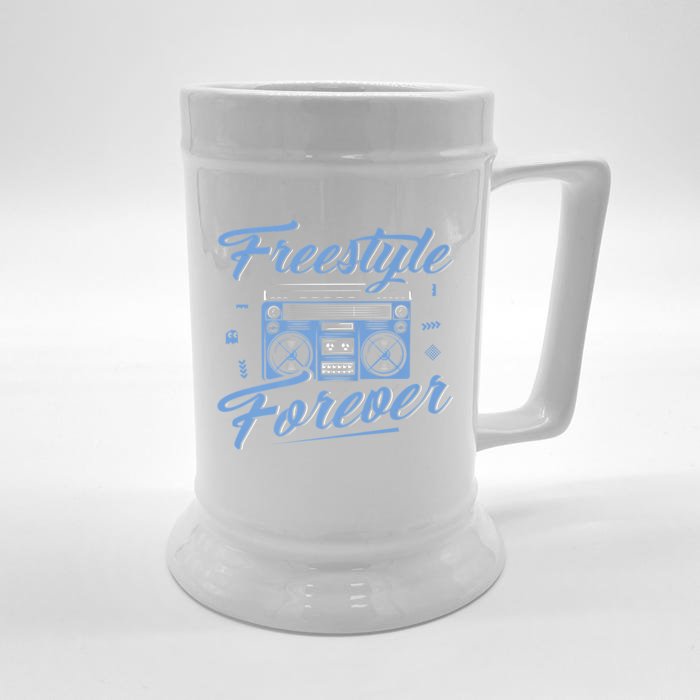 Freestyle Forever Music Boom Box Radio Love Music Front & Back Beer Stein