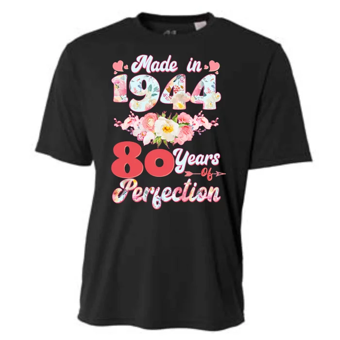 Flower Floral Made In 1944 80 Years Of Perfection Cooling Performance Crew T-Shirt