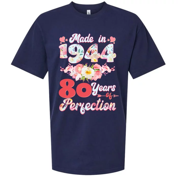 Flower Floral Made In 1944 80 Years Of Perfection Sueded Cloud Jersey T-Shirt