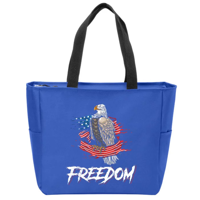 Freedom For Memorial Day And Veterans Day Cool Gift Zip Tote Bag