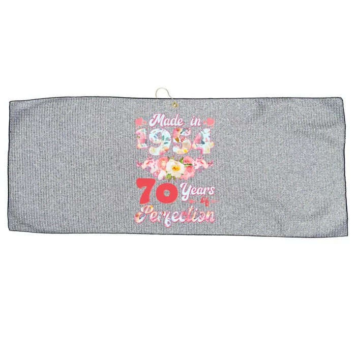 Flower Floral Made In 1954 70 Years Of Perfection Large Microfiber Waffle Golf Towel