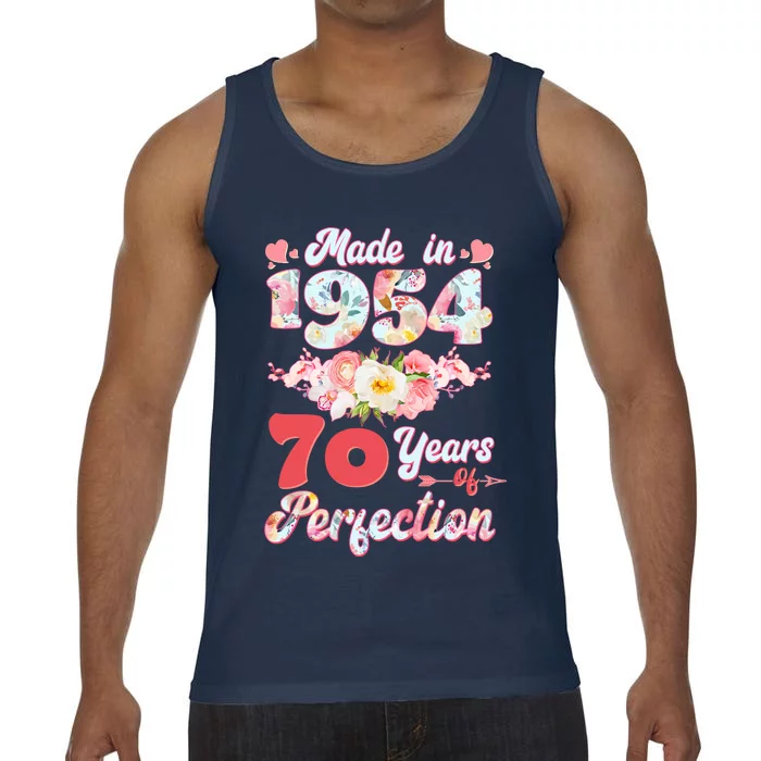 Flower Floral Made In 1954 70 Years Of Perfection Comfort Colors® Tank Top