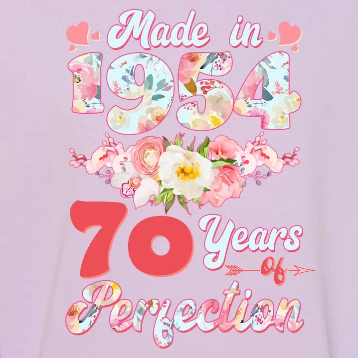 Flower Floral Made In 1954 70 Years Of Perfection Garment-Dyed Sweatshirt