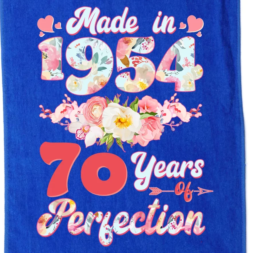 Flower Floral Made In 1954 70 Years Of Perfection Platinum Collection Golf Towel