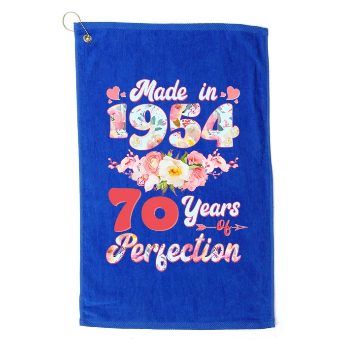 Flower Floral Made In 1954 70 Years Of Perfection Platinum Collection Golf Towel