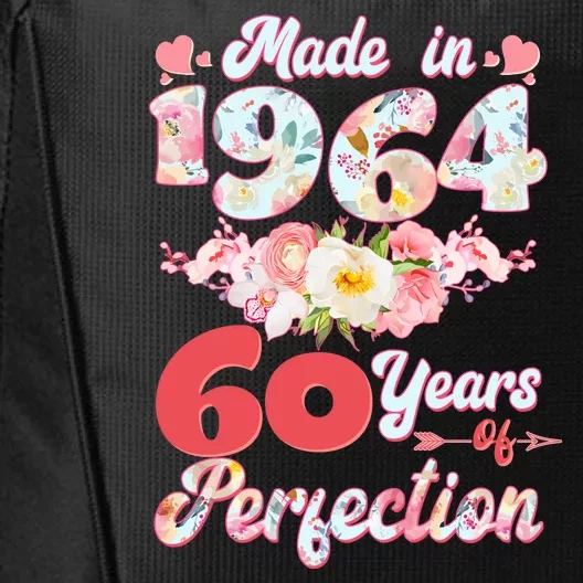 Flower Floral Made In 1964 60 Years Of Perfection City Backpack