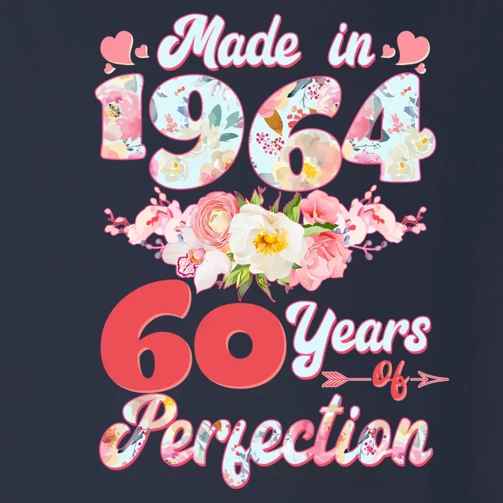 Flower Floral Made In 1964 60 Years Of Perfection Toddler Long Sleeve Shirt