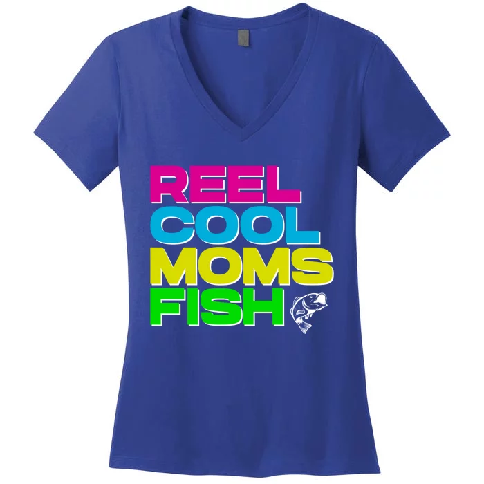 Funny Fishing Mom Gift Women's V-Neck T-Shirt