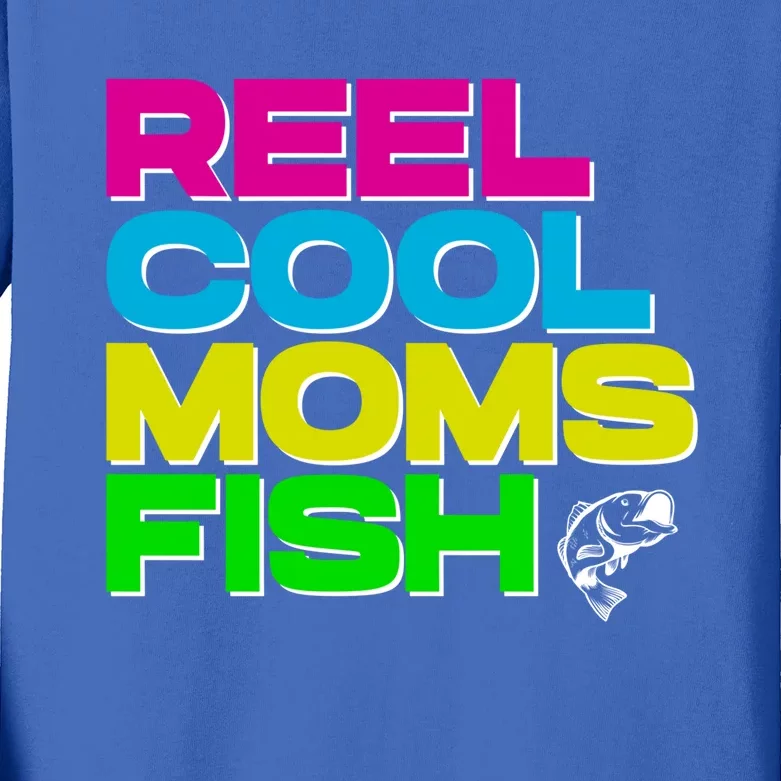 Funny Fishing Mom Gift Kids Long Sleeve Shirt