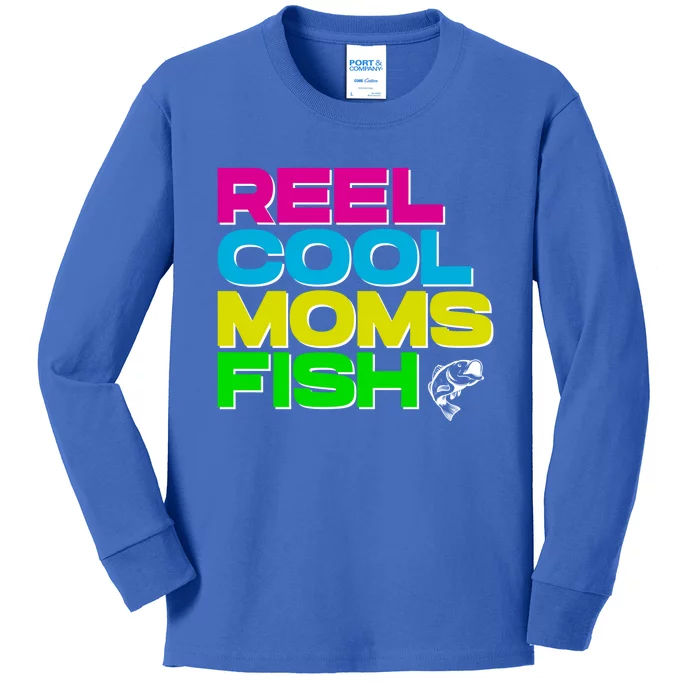 Funny Fishing Mom Gift Kids Long Sleeve Shirt