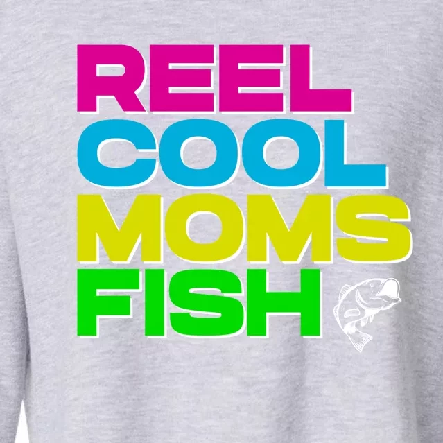 Funny Fishing Mom Gift Cropped Pullover Crew