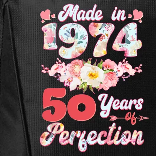 Flower Floral Made In 1974 50 Years Of Perfection City Backpack