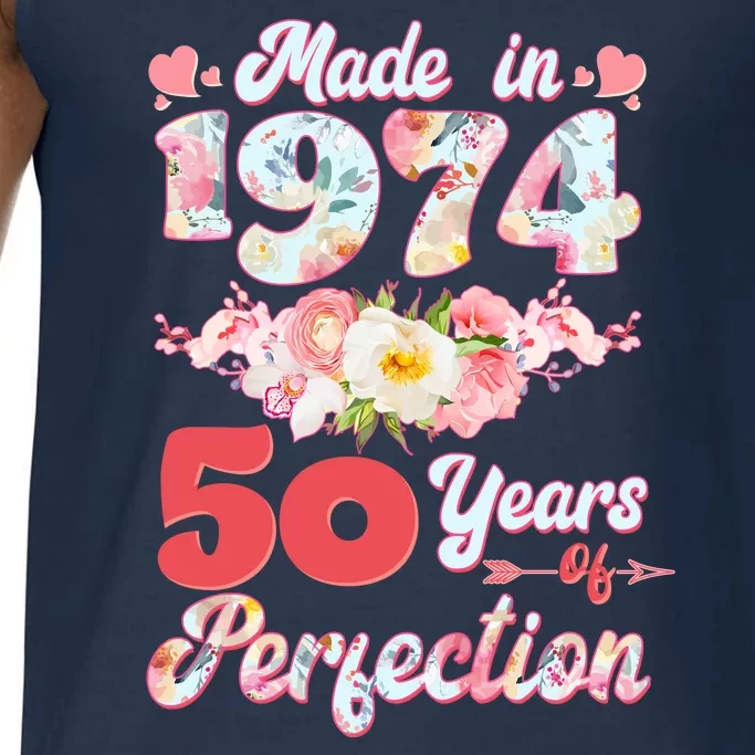 Flower Floral Made In 1974 50 Years Of Perfection Comfort Colors® Tank Top