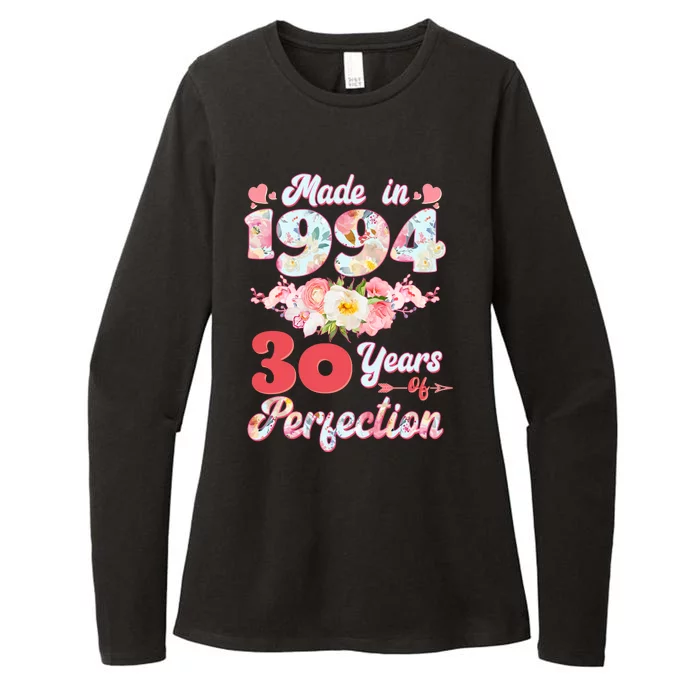 Flower Floral Made In 1994 30 Years Of Perfection Womens CVC Long Sleeve Shirt