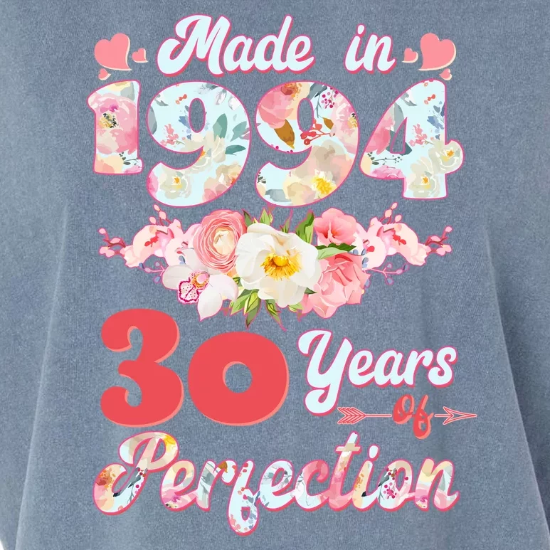 Flower Floral Made In 1994 30 Years Of Perfection Garment-Dyed Women's Muscle Tee