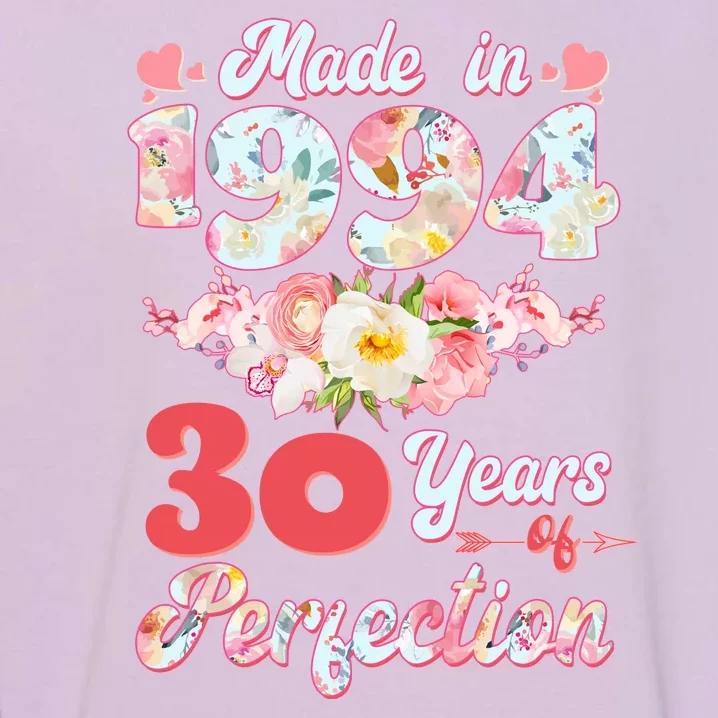 Flower Floral Made In 1994 30 Years Of Perfection Garment-Dyed Sweatshirt